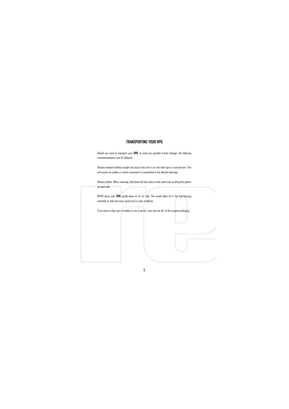 Rega RP6 User Manual | Page 10 / 12