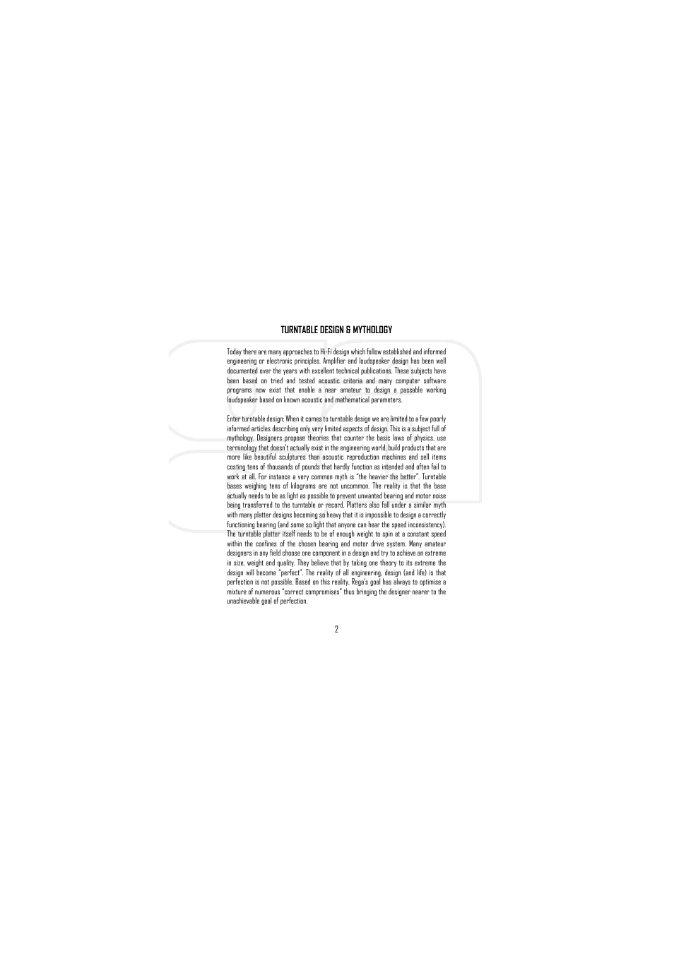 Rega RP8 User Manual | Page 3 / 14