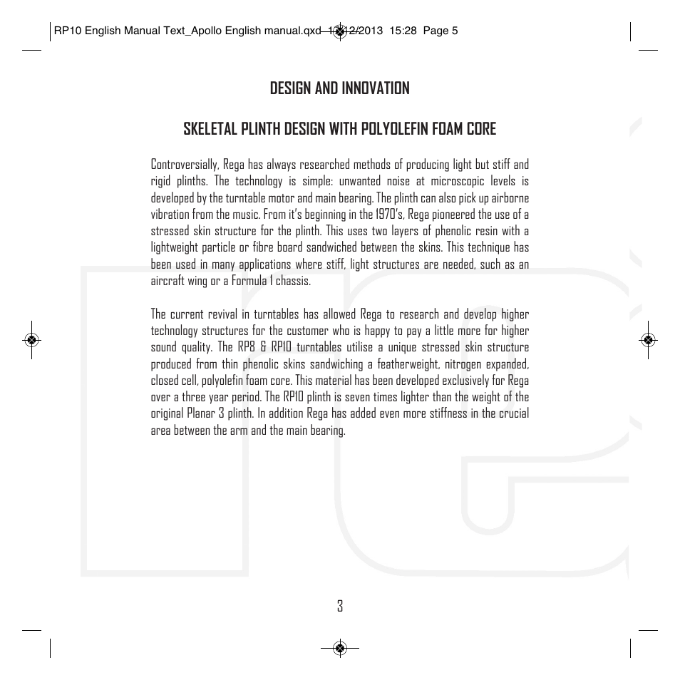 Rega RP10 User Manual | Page 6 / 20