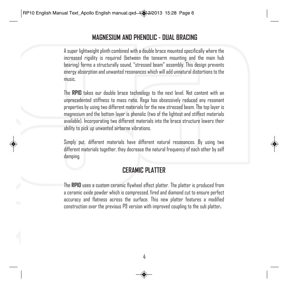 Rega RP10 User Manual | Page 7 / 20