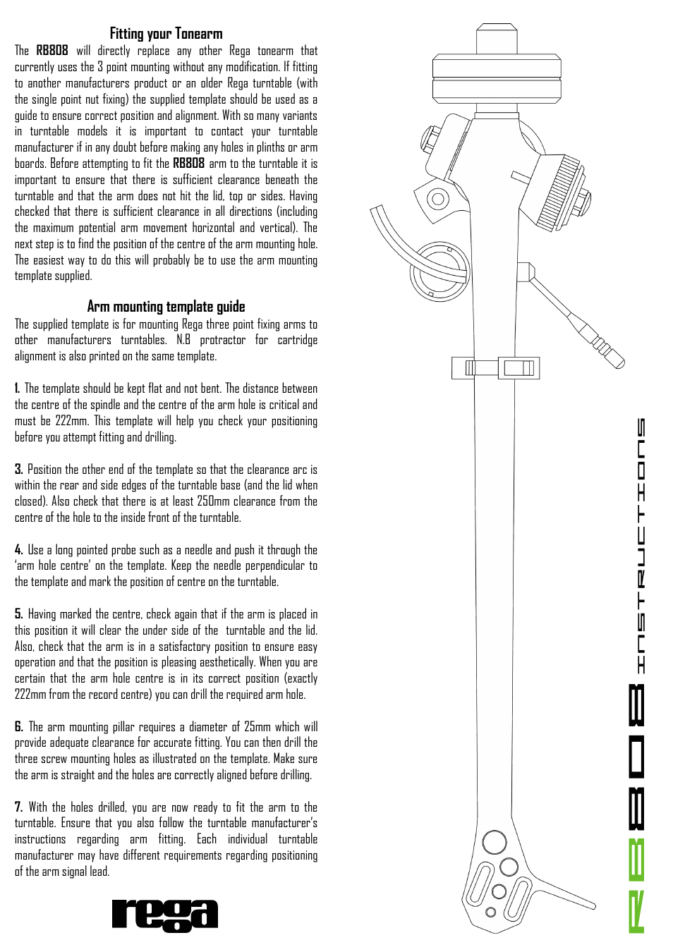 Rega RB808 User Manual | Page 2 / 2
