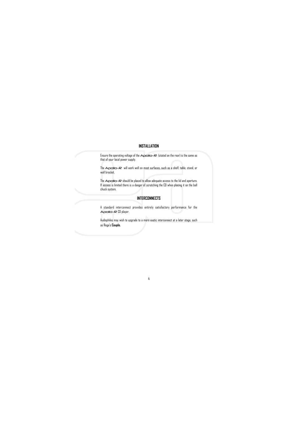 Rega Apollo-R User Manual | Page 5 / 24