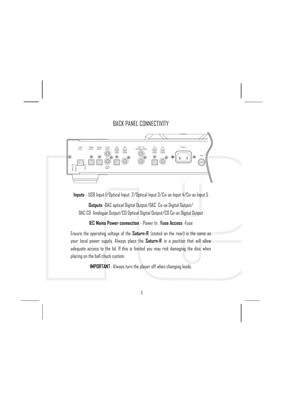 Rega Saturn-R User Manual | Page 8 / 24