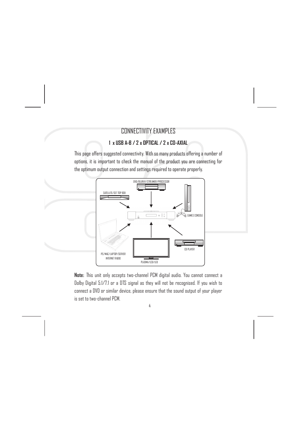 Connectivity, Examples | Rega Saturn-R User Manual | Page 9 / 24