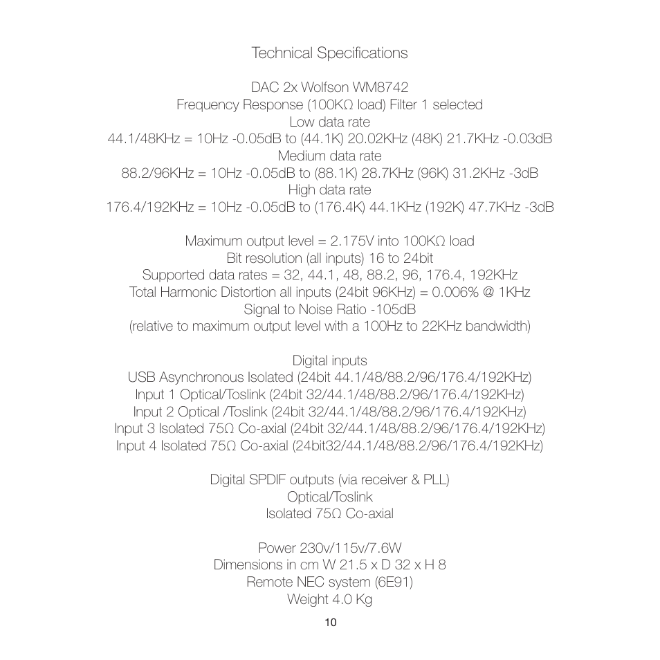 Rega DAC-R User Manual | Page 13 / 16