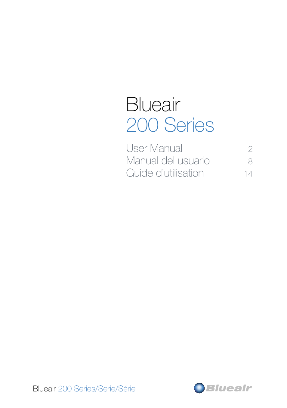 Blueair 200 SERIES User Manual | 20 pages