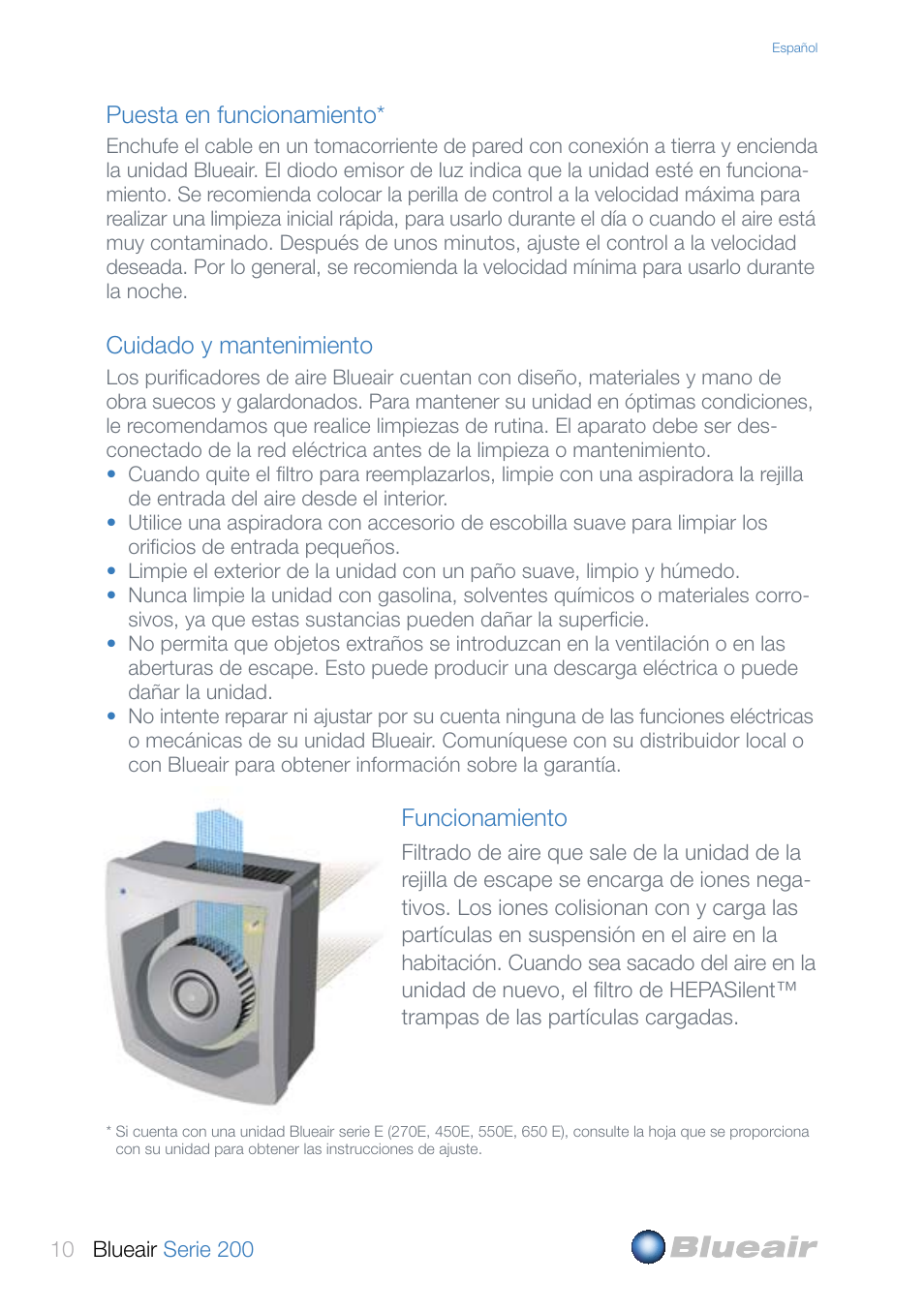 Blueair 200 SERIES User Manual | Page 10 / 20