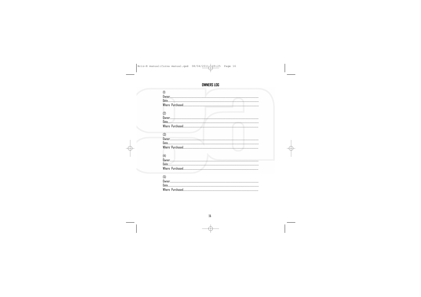 Rega Brio-R User Manual | Page 16 / 17