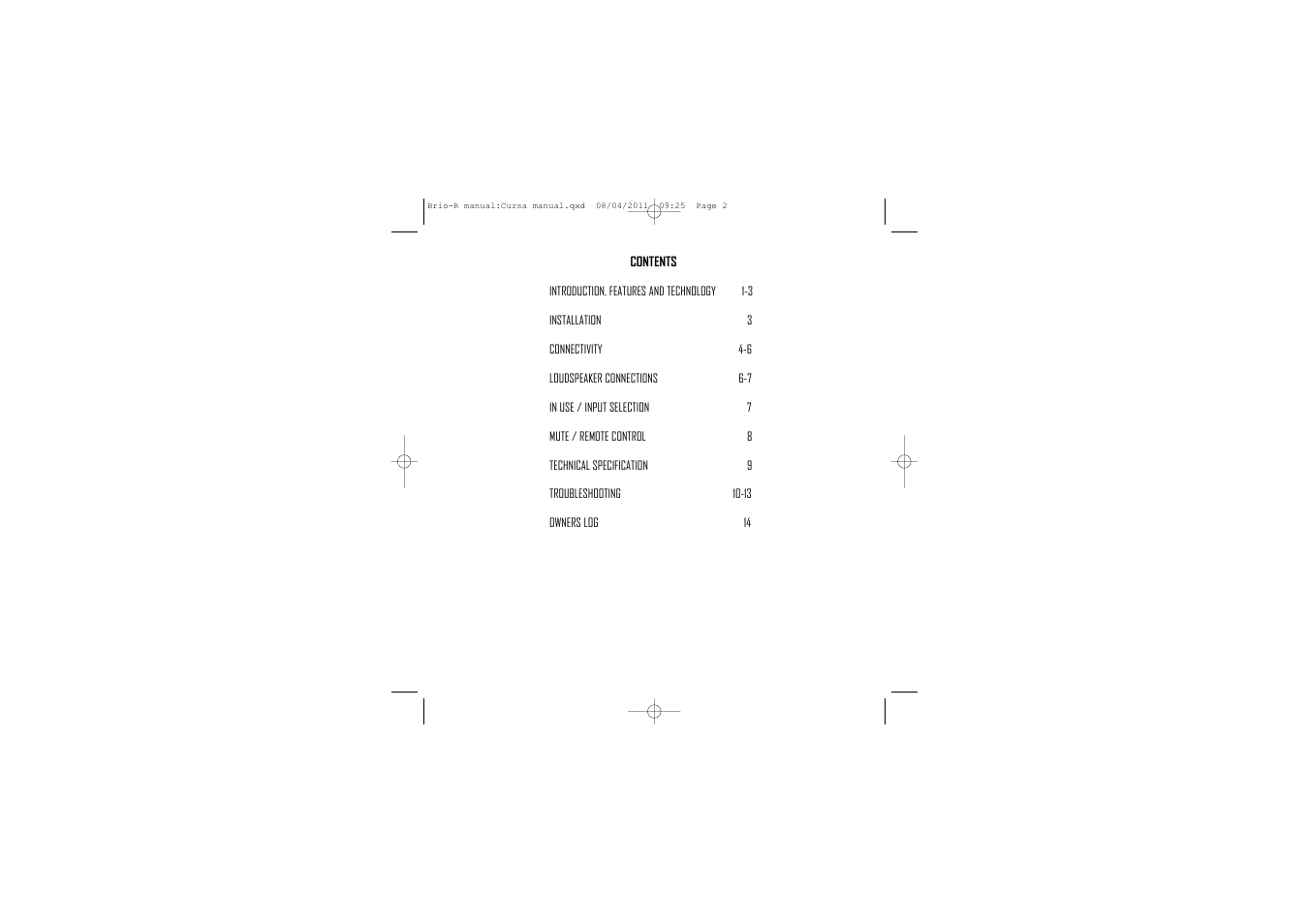 Rega Brio-R User Manual | Page 2 / 17