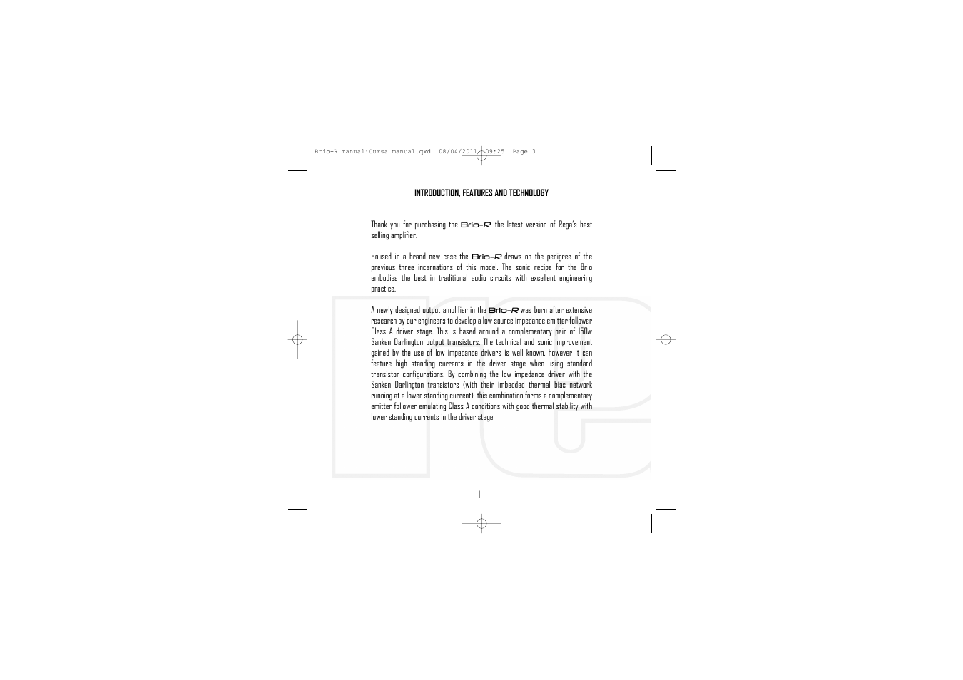 Rega Brio-R User Manual | Page 3 / 17