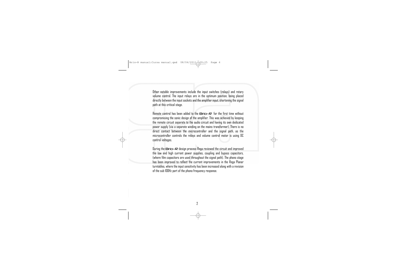 Rega Brio-R User Manual | Page 4 / 17