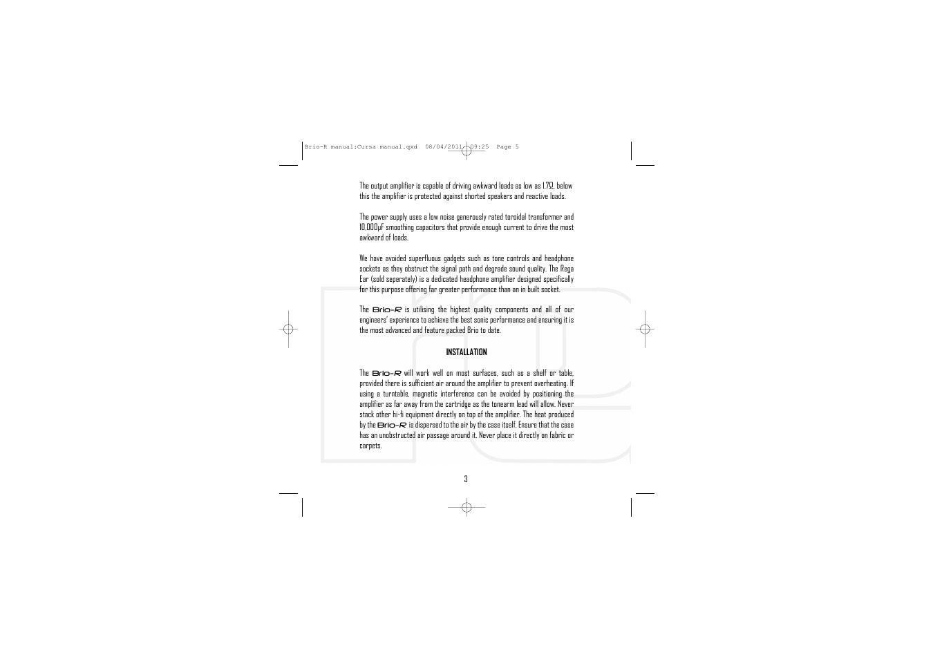 Rega Brio-R User Manual | Page 5 / 17