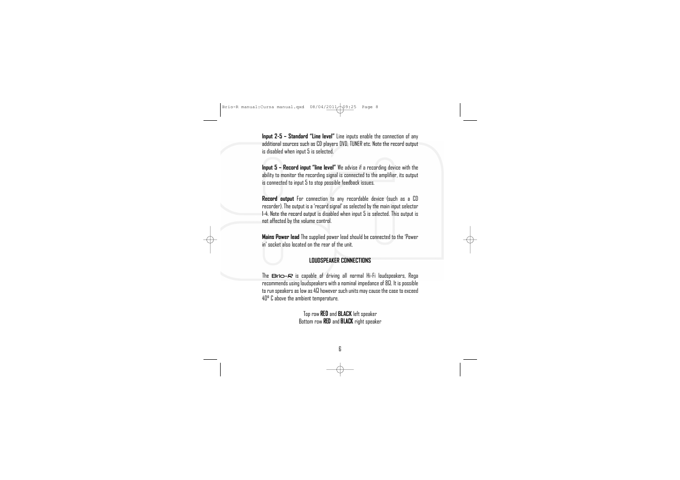 Rega Brio-R User Manual | Page 8 / 17