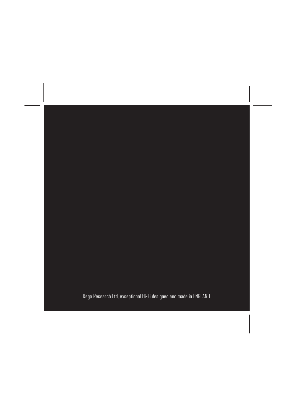 Rega Aria User Manual | Page 16 / 16