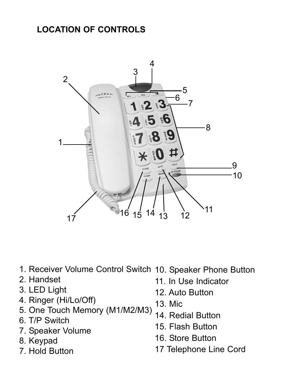 Reizen Big Button Speaker Phone User Manual | Page 4 / 4