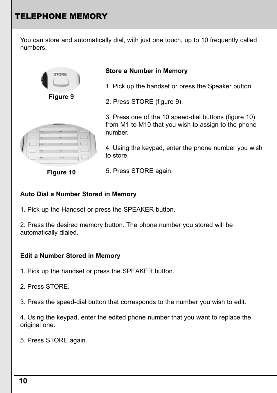 Reizen RE-40 Amplified Telephone User Manual | Page 10 / 16