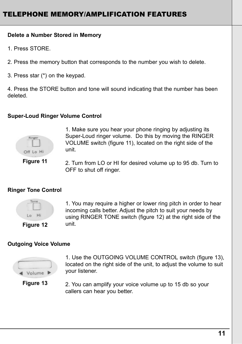 Reizen RE-40 Amplified Telephone User Manual | Page 11 / 16