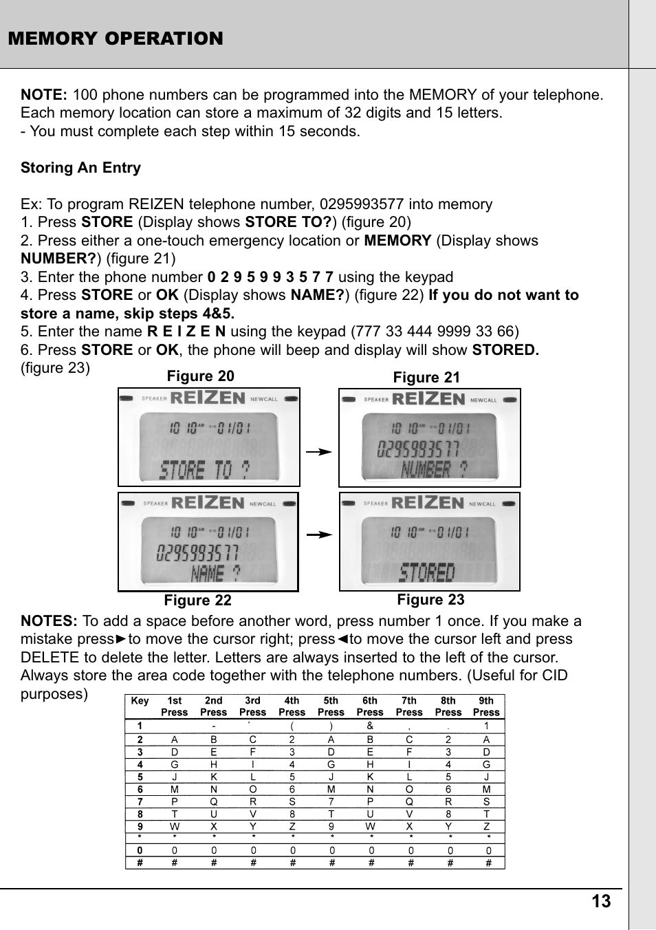 Reizen RE-50 Amplified Telephone User Manual | Page 13 / 28