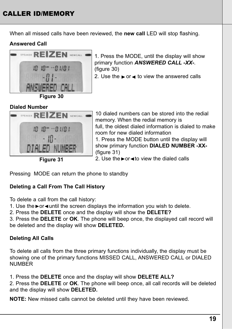 Reizen RE-50 Amplified Telephone User Manual | Page 19 / 28