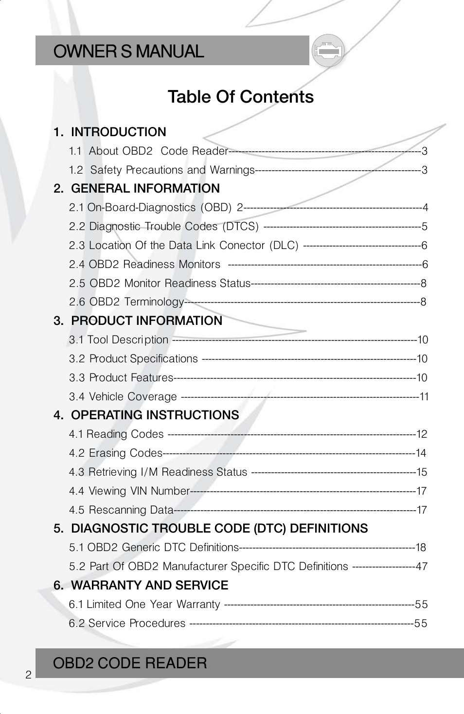 Roadi RDT40 User Manual | Page 2 / 56
