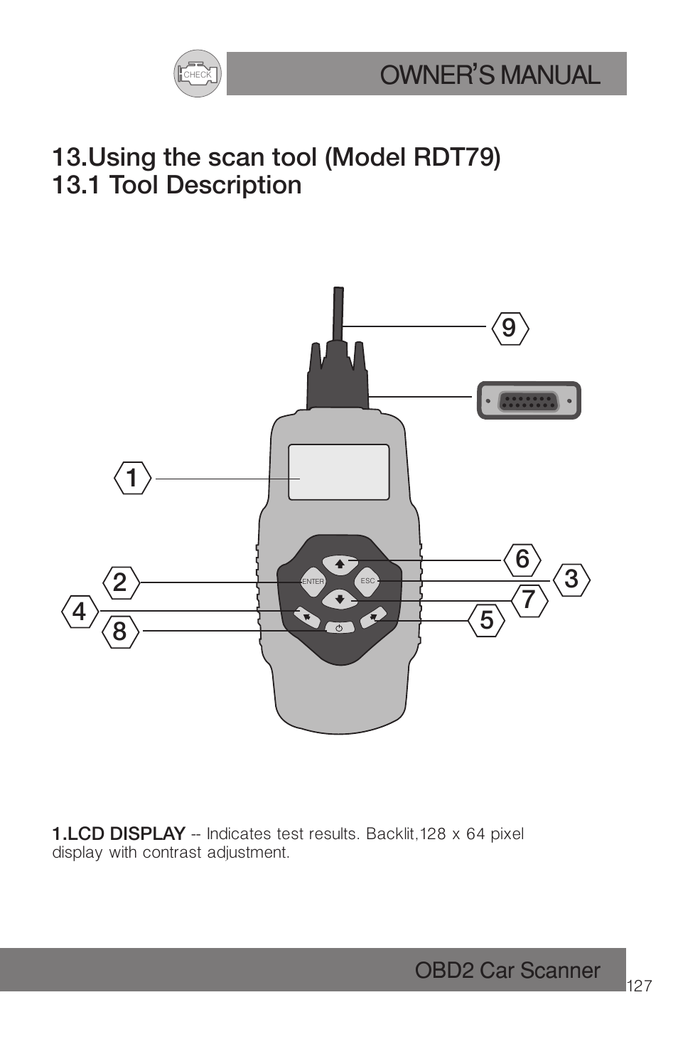 Owner s manual | Roadi RDT51 User Manual | Page 131 / 186
