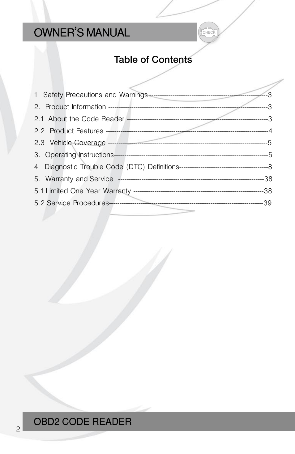 Roadi RDT45 User Manual | Page 2 / 40