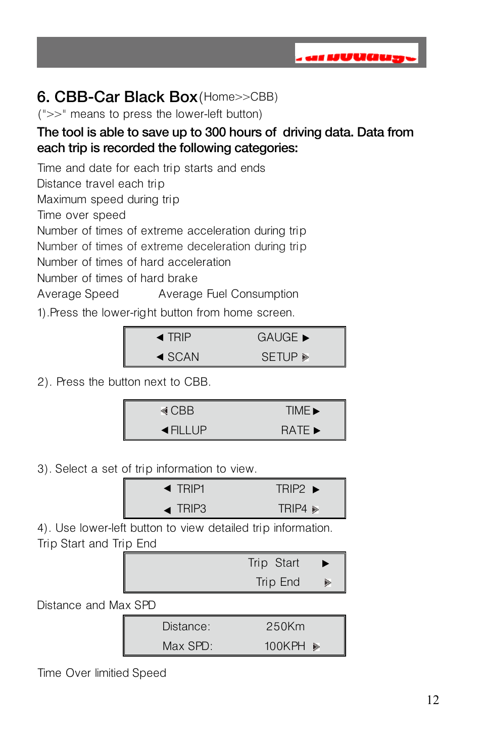 Cbb-car black box | Roadi Turbo Gauge User Manual | Page 14 / 27