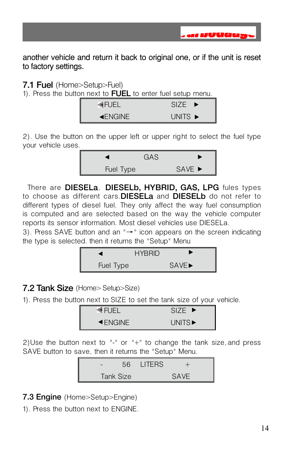 Roadi Turbo Gauge User Manual | Page 16 / 27