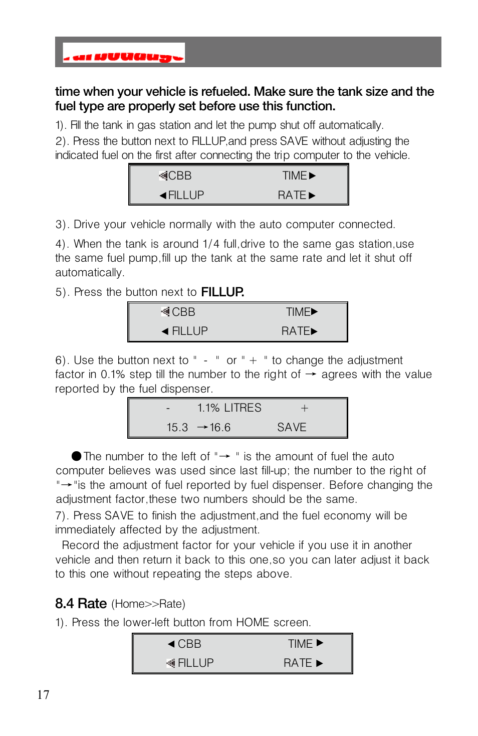 Roadi Turbo Gauge User Manual | Page 19 / 27