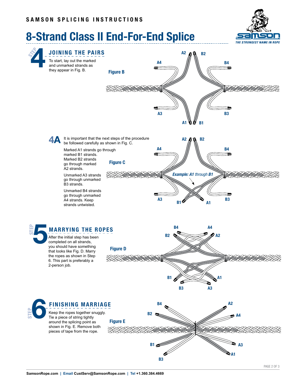 Strand class ii end-for-end splice | Samson 8-STRAND Class II End-for-End Splice User Manual | Page 2 / 3