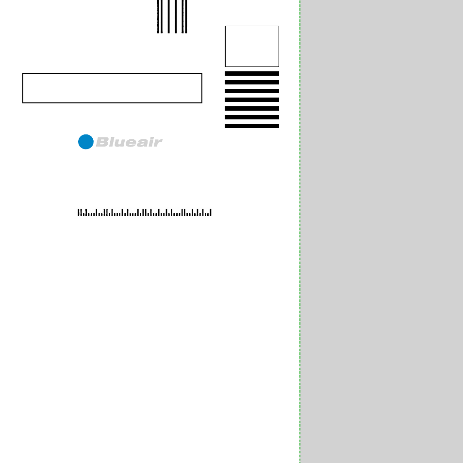 Blueair 301, Warranty card, Business reply mail | Blueair 301 User Manual | Page 10 / 12
