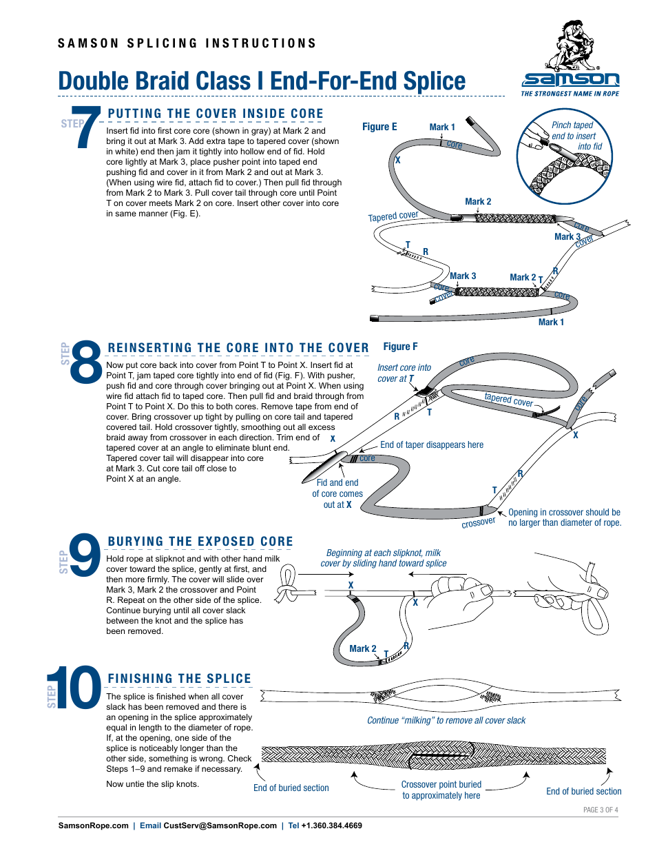 Double braid class i end-for-end splice | Samson DOUBLE BRAID Class I End-for-End Splice User Manual | Page 3 / 4