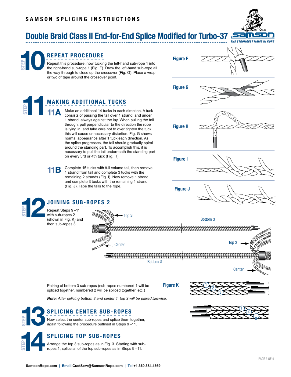 11 a 11 b | Samson DOUBLE BRAID Class II End-for-End Splice Modified for Turbo-37 User Manual | Page 3 / 4