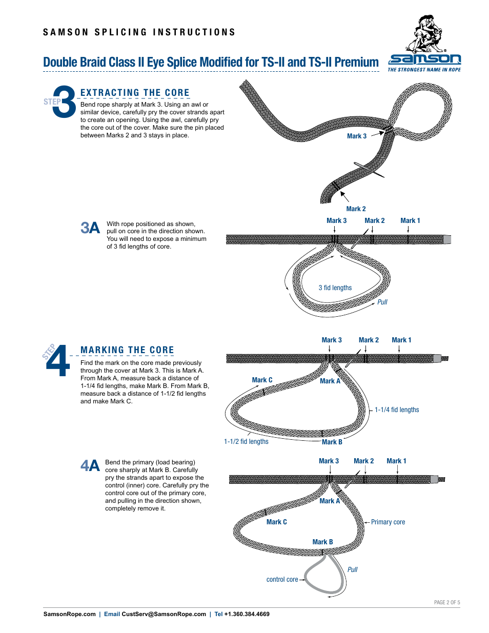 Samson DOUBLE BRAID Class II Eye Splice Modified for TS-II and TS-II Premium User Manual | Page 2 / 5