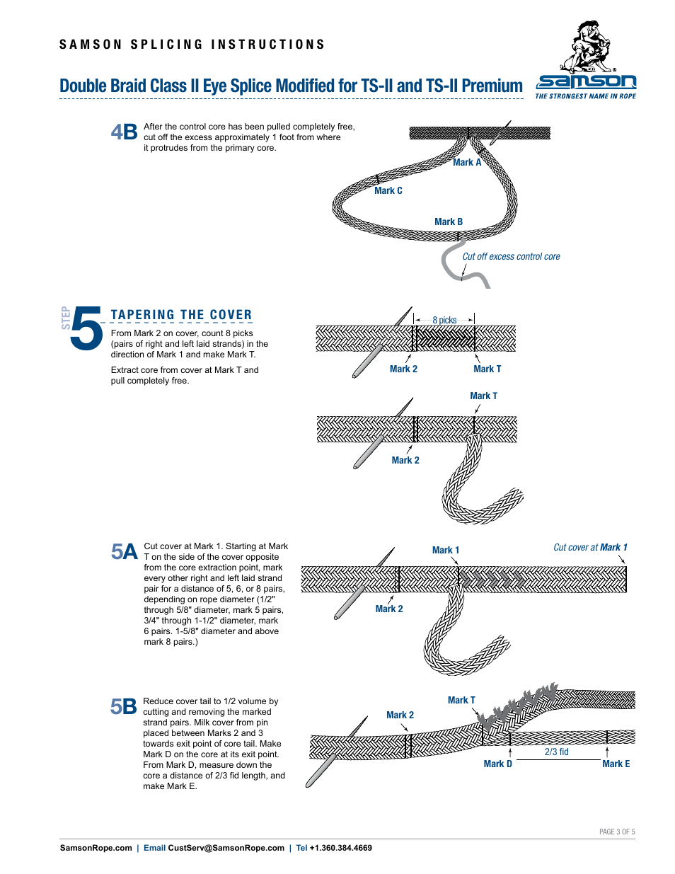 Samson DOUBLE BRAID Class II Eye Splice Modified for TS-II and TS-II Premium User Manual | Page 3 / 5