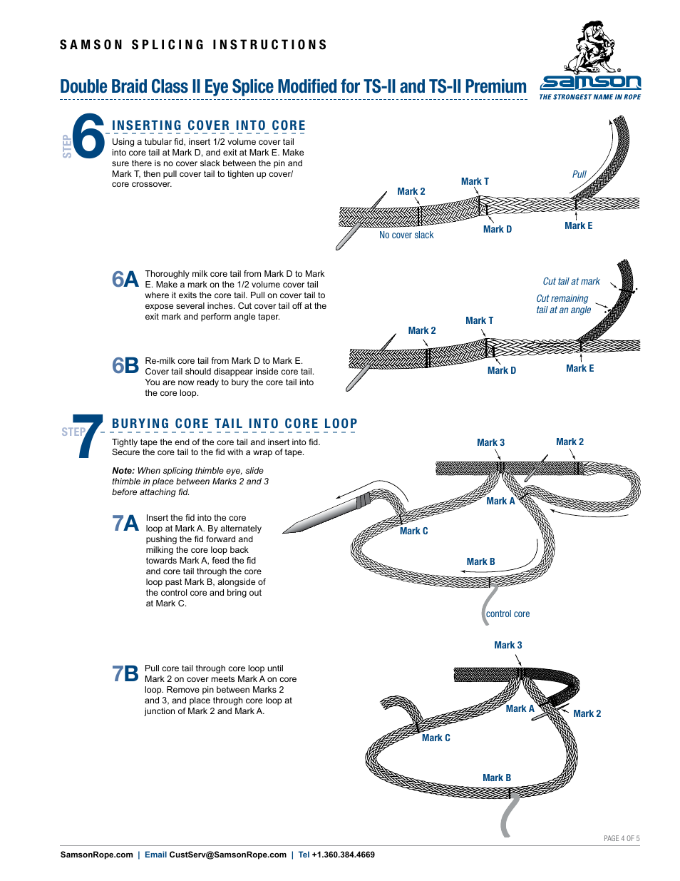 Samson DOUBLE BRAID Class II Eye Splice Modified for TS-II and TS-II Premium User Manual | Page 4 / 5