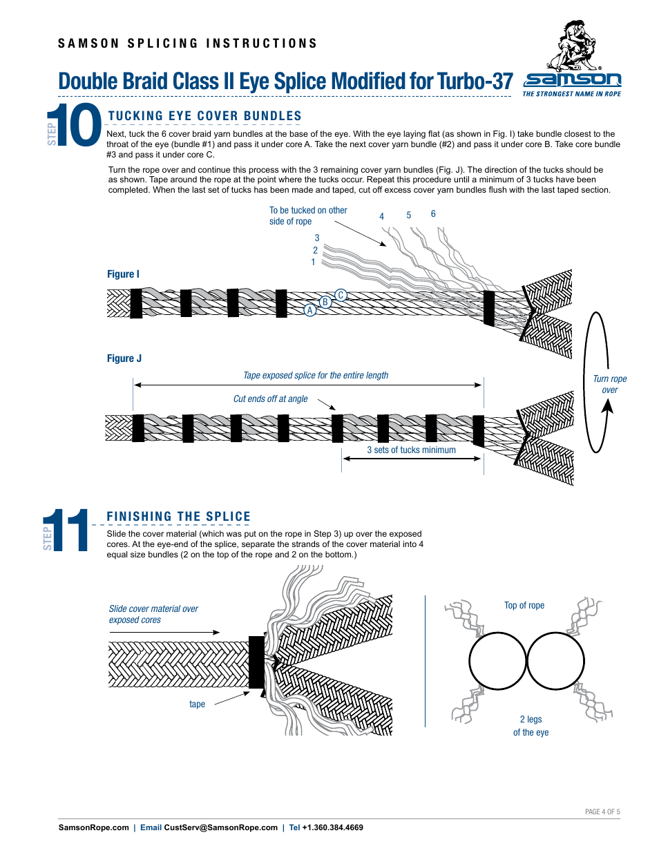 Samson DOUBLE BRAID Class II Eye Splice Modified for Turbo-37 User Manual | Page 4 / 5