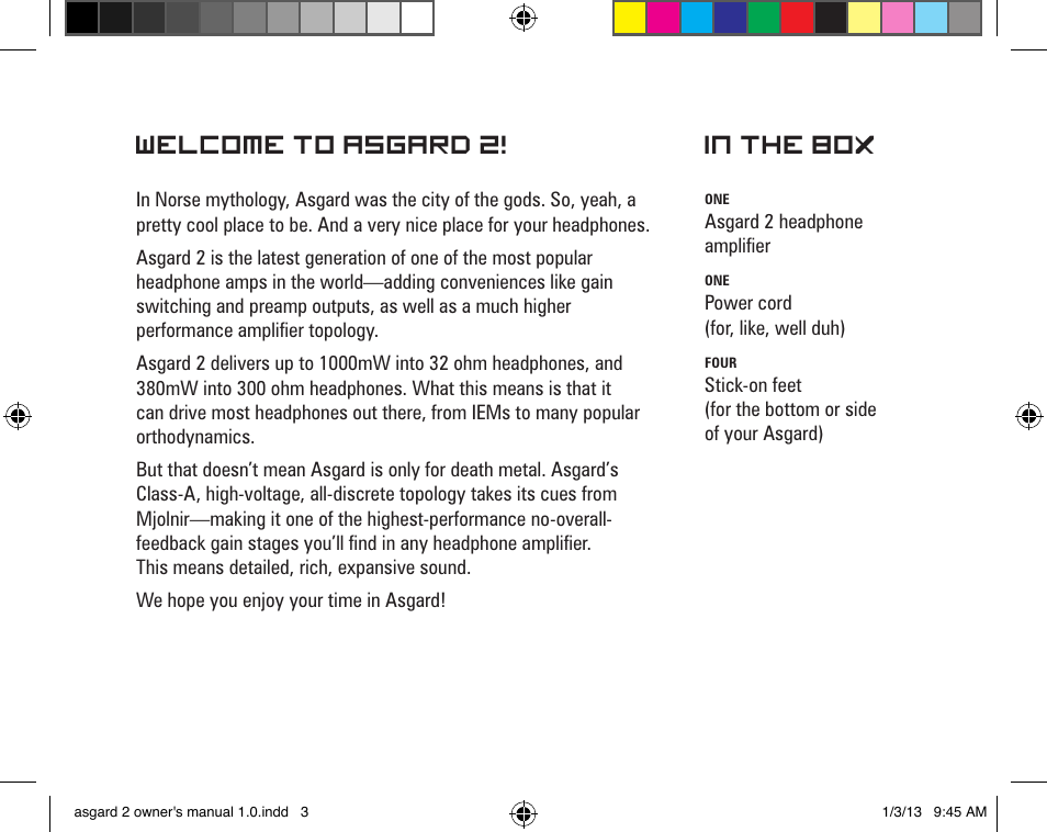 Welcome to asgard 2 | Schiit Asgard 2 User Manual | Page 3 / 8