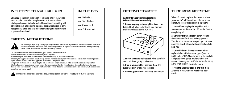 Welcome to valhalla 2 | Schiit Valhalla 2 User Manual | Page 2 / 5