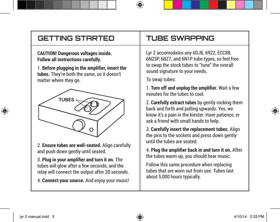 Getting started tube swapping | Schiit Lyr 2 User Manual | Page 3 / 8