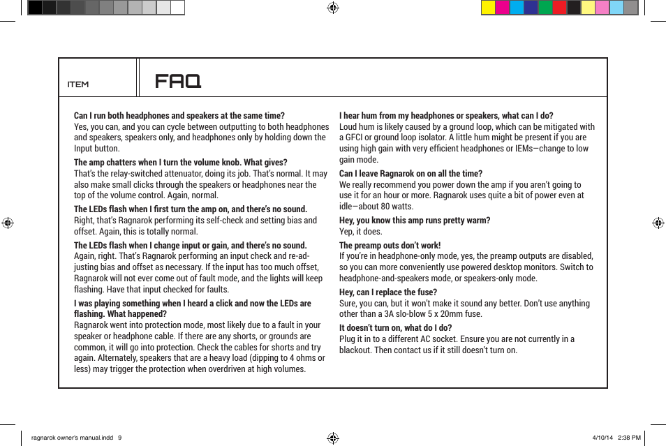 Schiit Ragnarok User Manual | Page 9 / 12