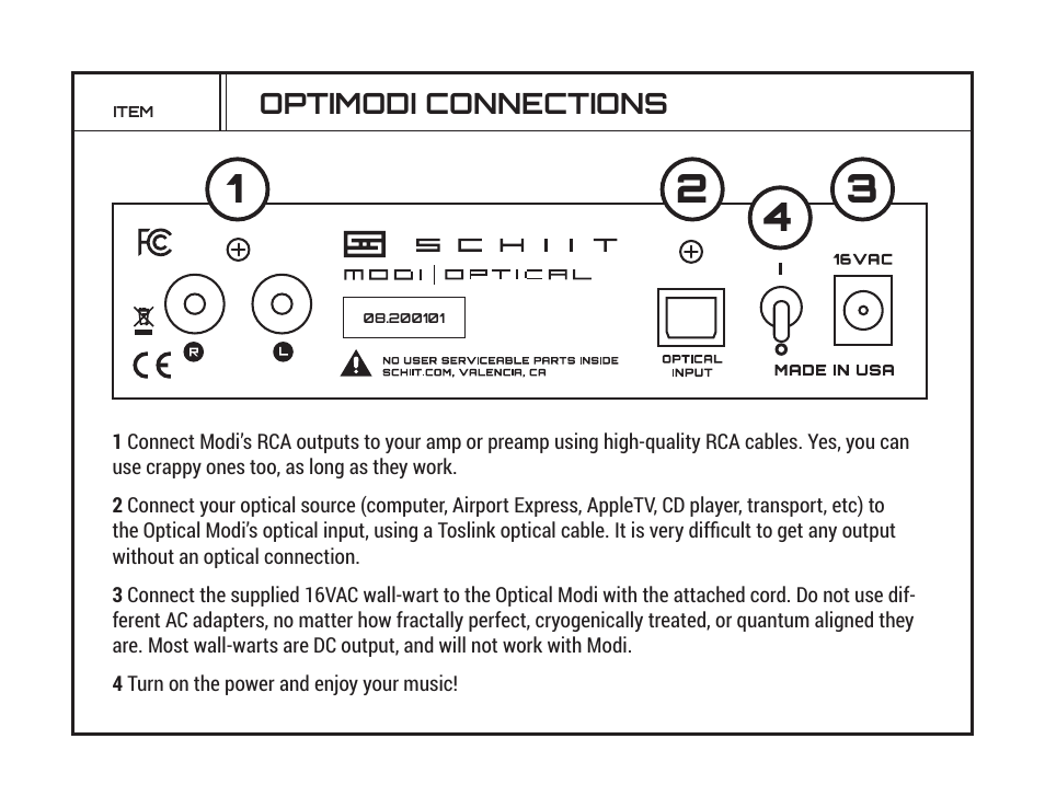 Schiit Modi User Manual | Page 2 / 4