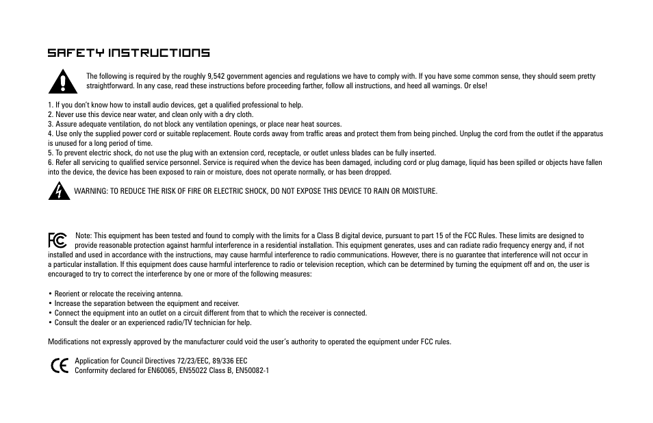 Safety instructions | Schiit Gungnir User Manual | Page 2 / 8