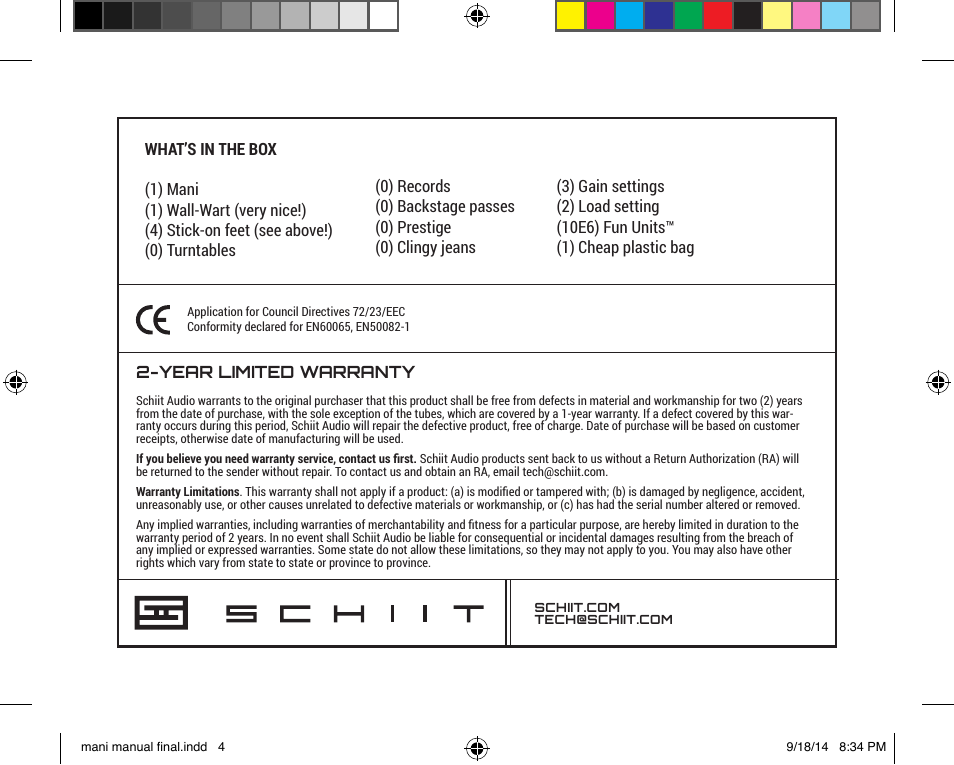 Schiit Mani User Manual | Page 4 / 4