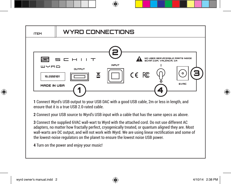 Wyrd connections | Schiit Wyrd User Manual | Page 2 / 4