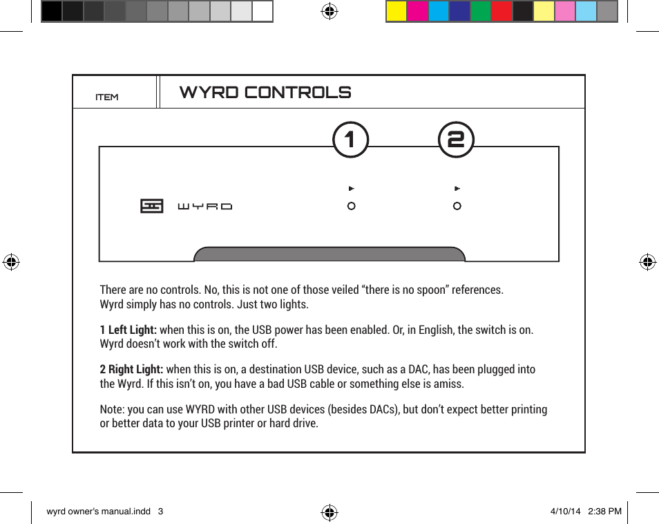 Wyrd controls | Schiit Wyrd User Manual | Page 3 / 4