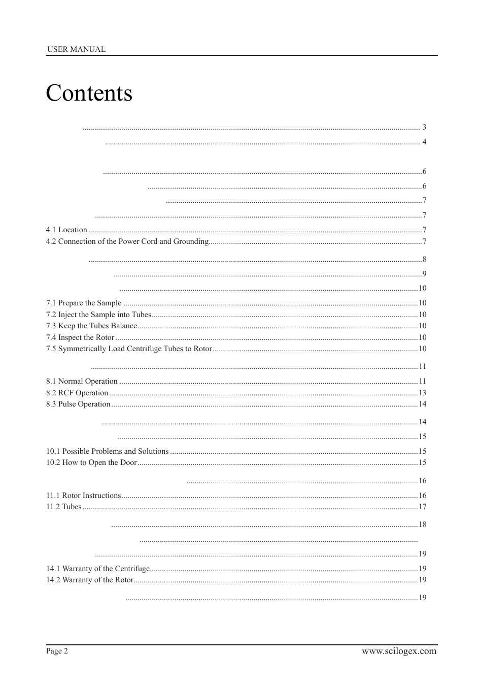 Scilogex D2012 Micro-Centrifuge User Manual | Page 2 / 20