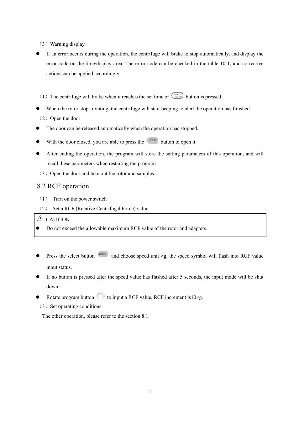 2 rcf operation | Scilogex DM1424 Hematocrit-Centrifuge User Manual | Page 14 / 24