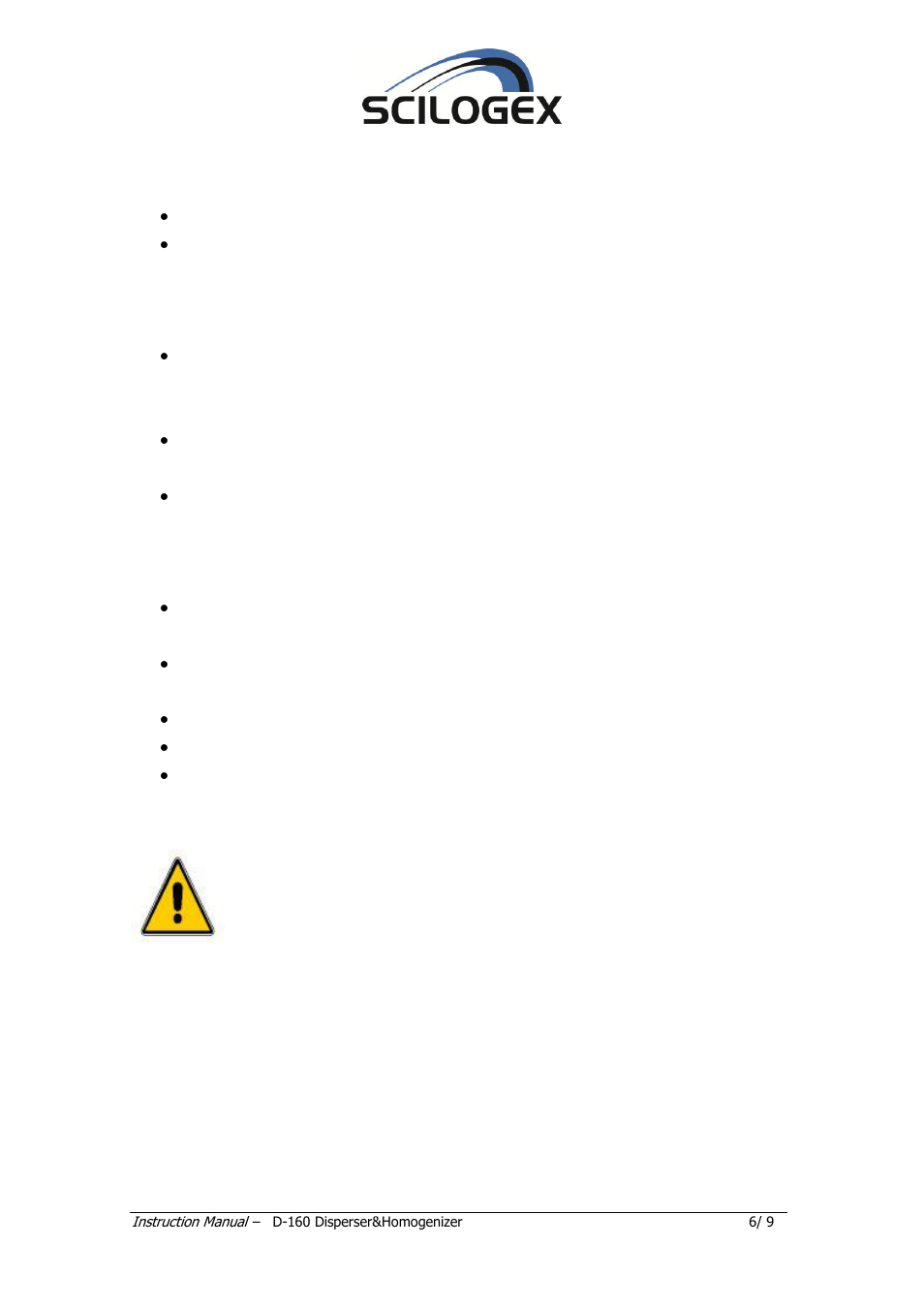 Scilogex D-160 User Manual | Page 6 / 8