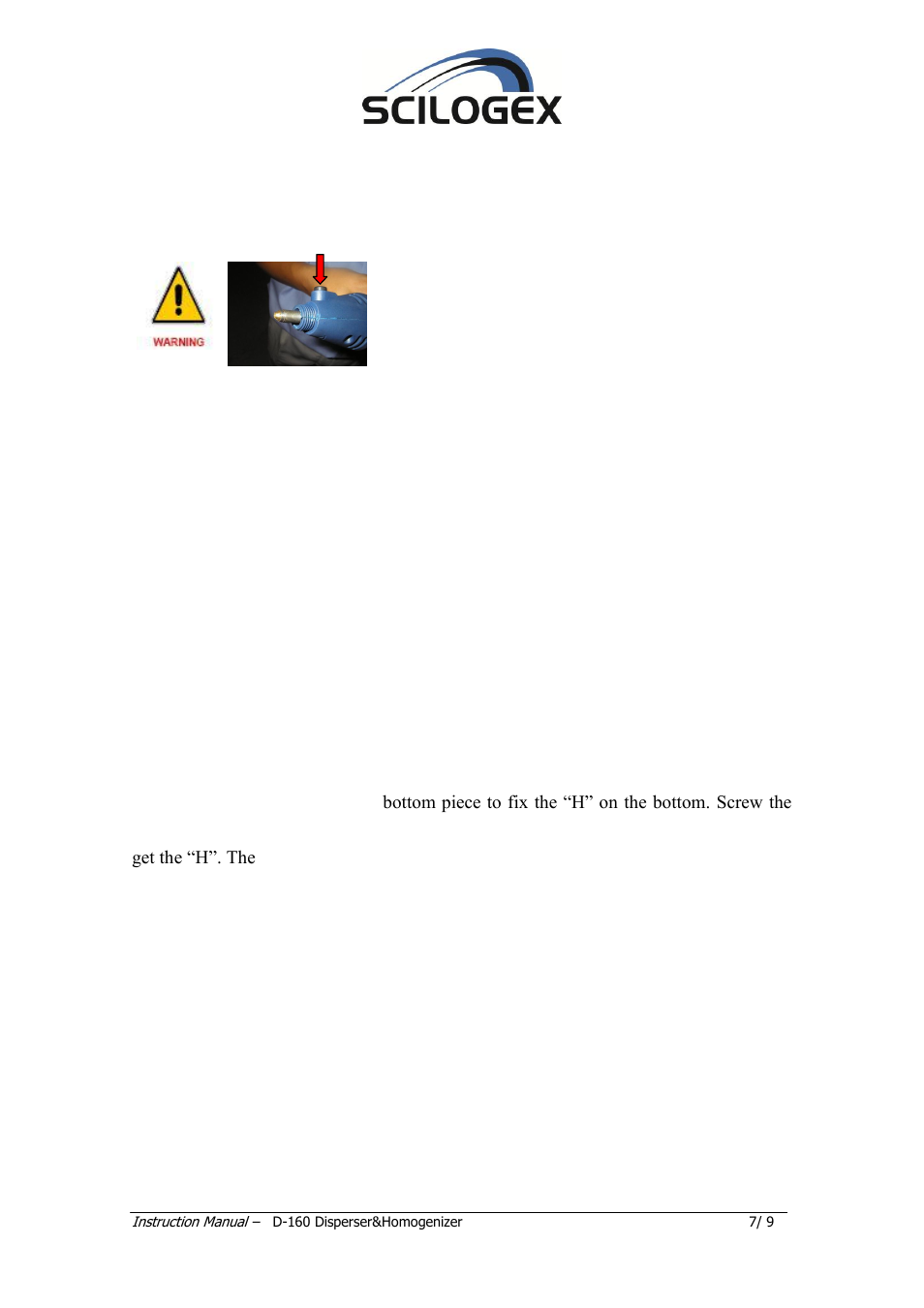 Scilogex D-160 User Manual | Page 7 / 8